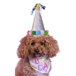 Happy Birthday Dog Bandana and Hat Set