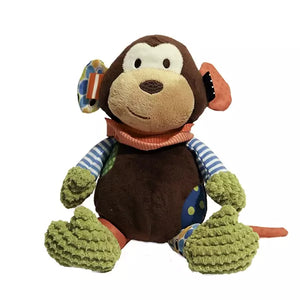 Chubleez Monkey Soft Dog Toys | Comfort Squeaky Plush Medium Soft